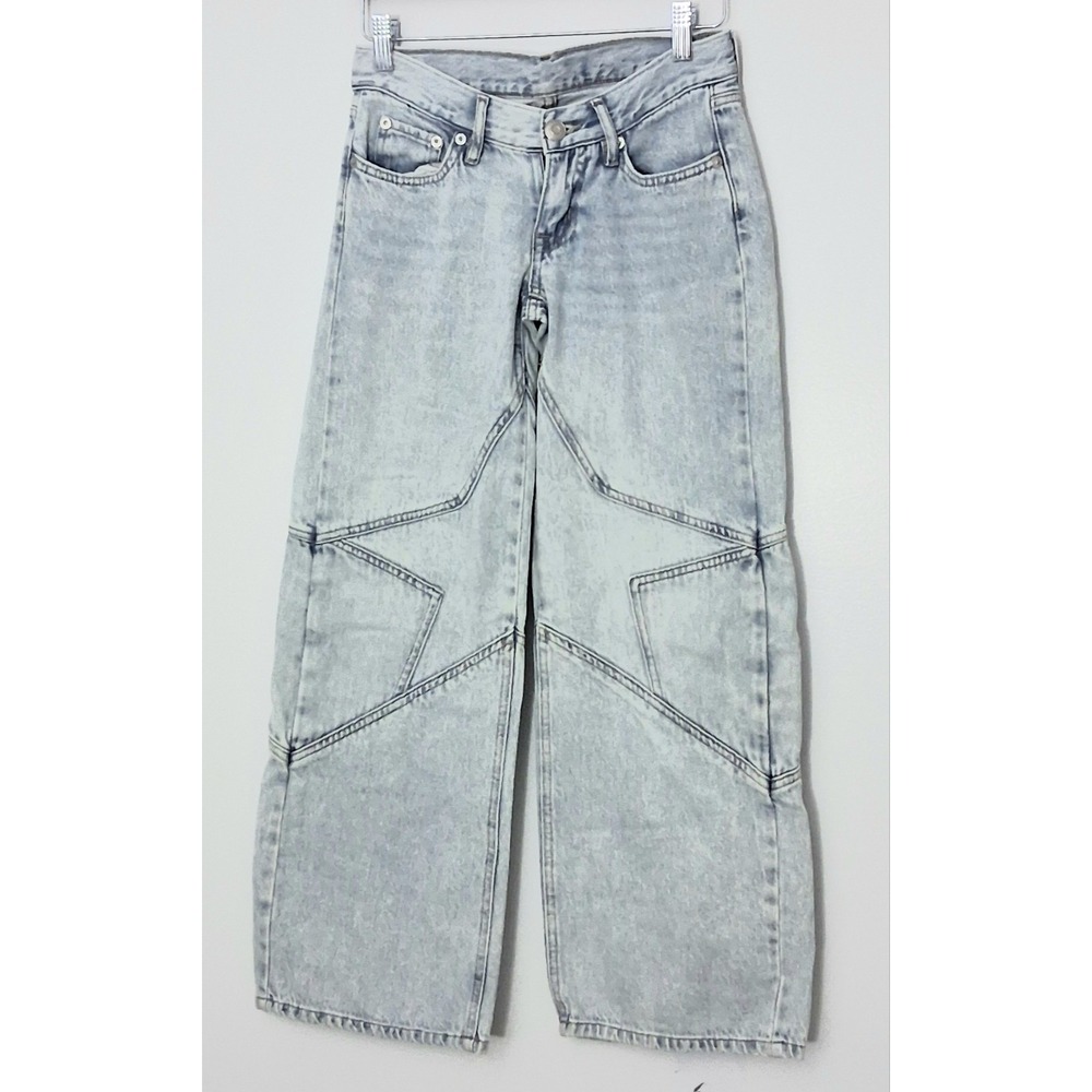 Demetra For Aeropostale Jeans Size 000 Short Super Low Rise Baggy Wide leg